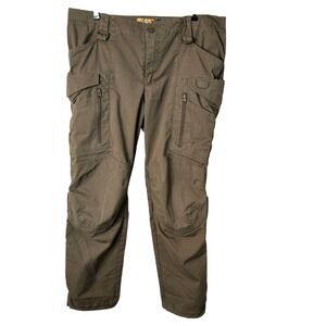 M-Tac Mens Tactical Cargo Pants Olive Green Ripstop Multi-Pocket 38x28 Combat